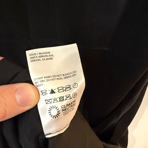 Reformation Black 100% Silk Dress Size 6 $298 - Picture 11 of 11